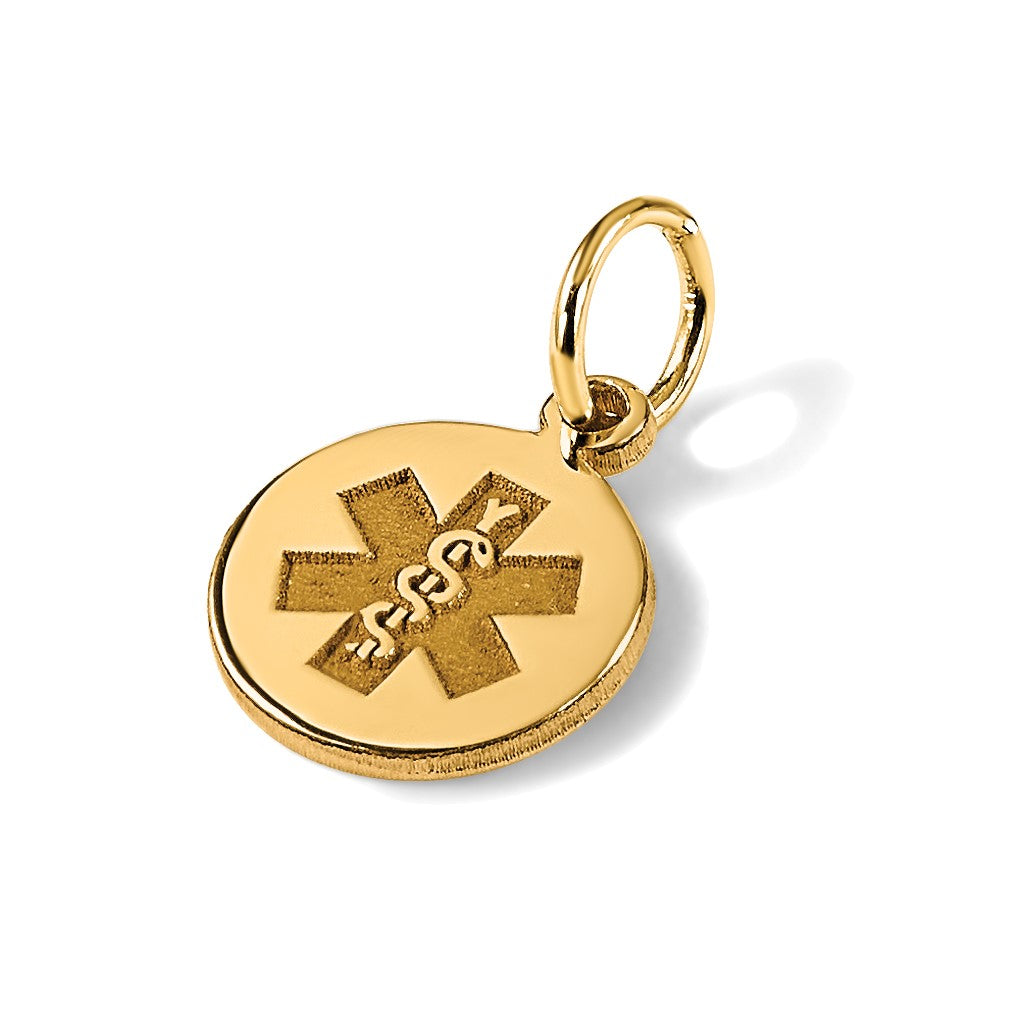 14K Gelbgold 14K Medizinisch Schmuck Unenameled Anhänger