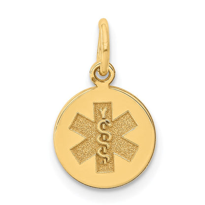 14K Gelbgold 14K Medizinisch Schmuck Unenameled Anhänger