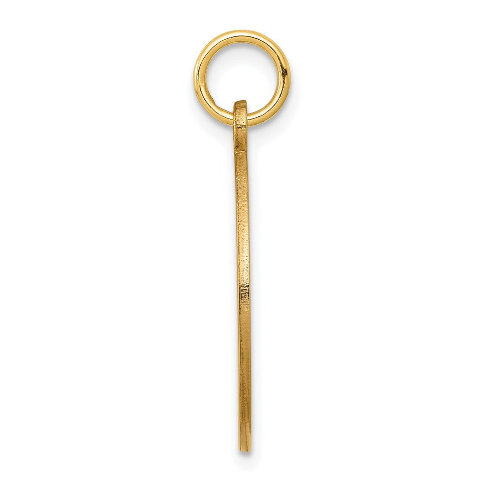 14K Gelbgold Anhänger mit roter Emaille, medizinisches Schmuckstück