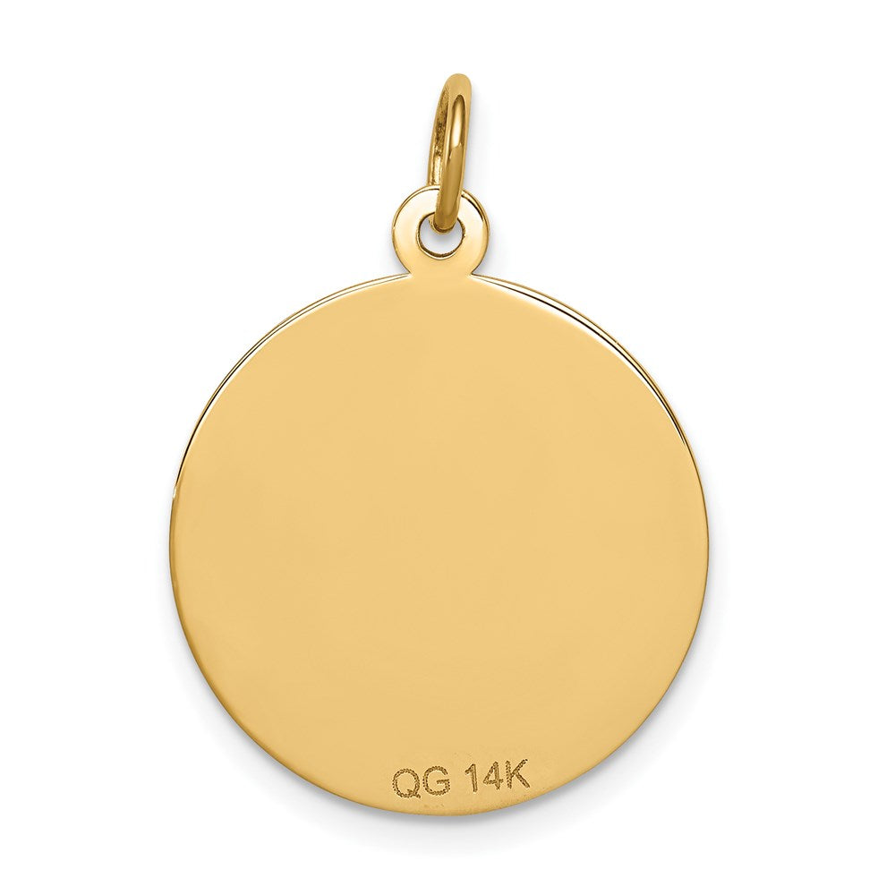 14K Gelbgold Nicht Emaillierter Medizinschmuck-Anhänger