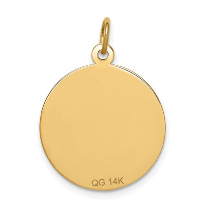 14K Gelbgold Nicht Emaillierter Medizinschmuck-Anhänger