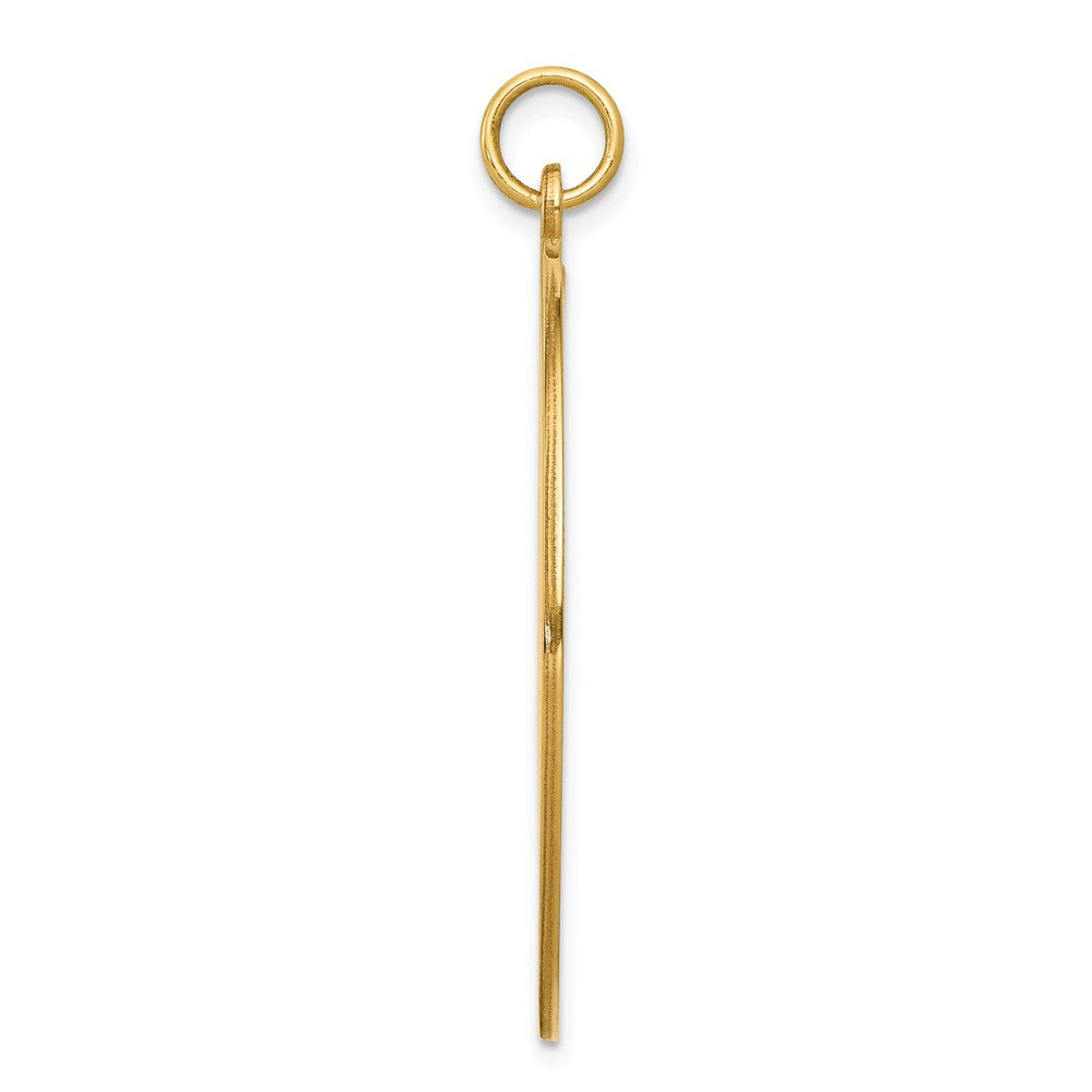 14K Gelbgold Anhänger mit roter Emaille, Medizinschmuck