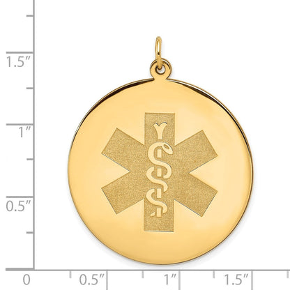 14K Gelbgold Medizin-Schmuck Anhänger, unemailliert