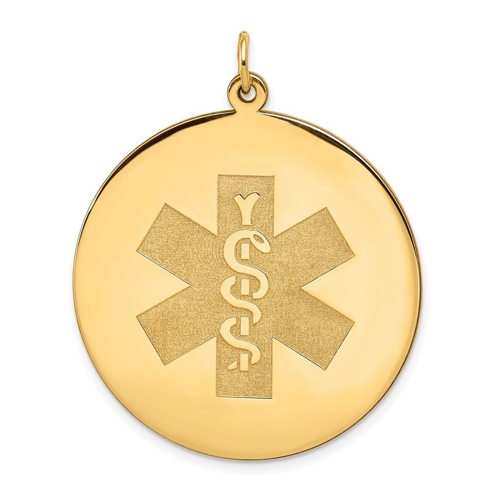 14K Gelbgold Medizin-Schmuck Anhänger, unemailliert