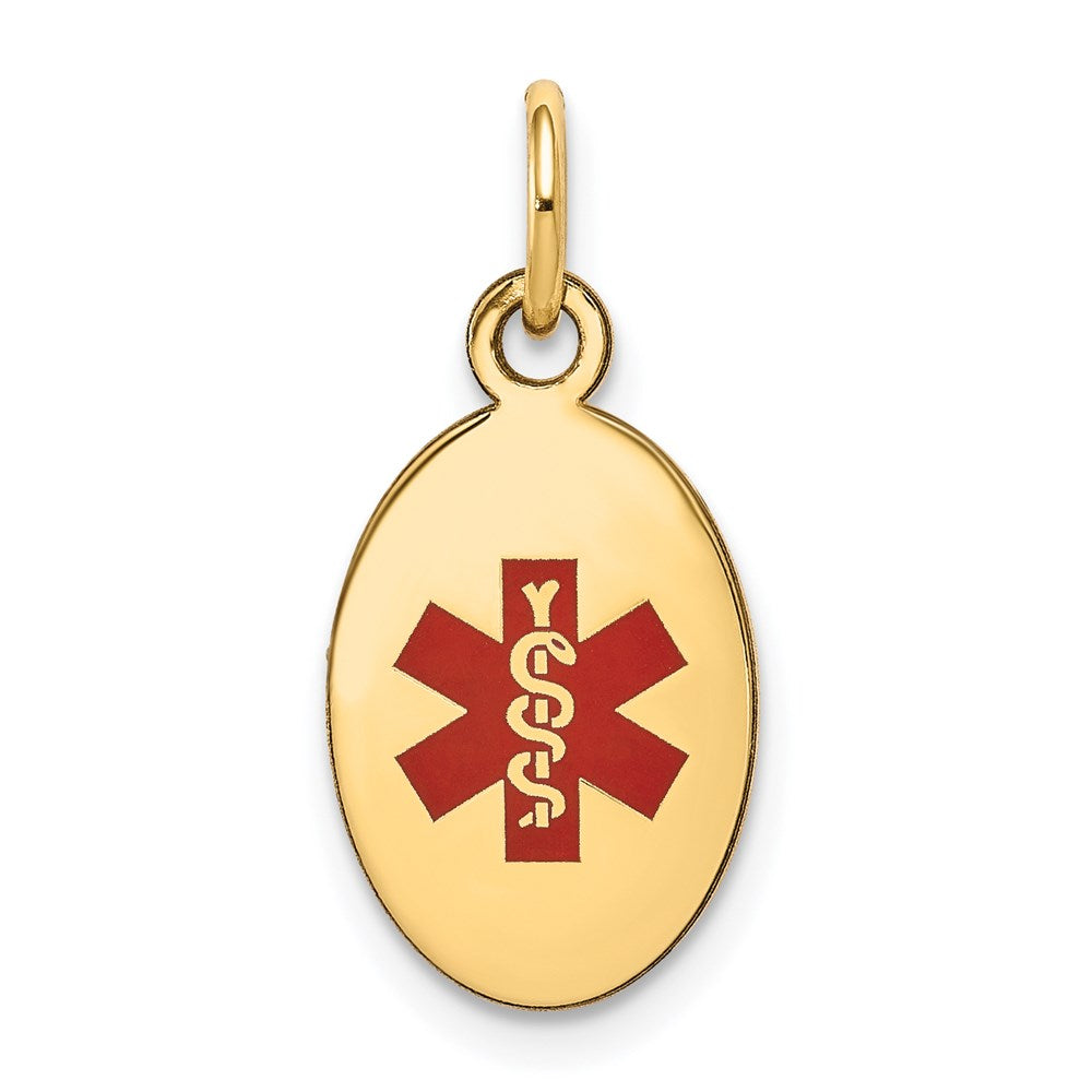 14K Gelbgold 14K Poliert Emaille Medizinisch Schmuck Anhänger
