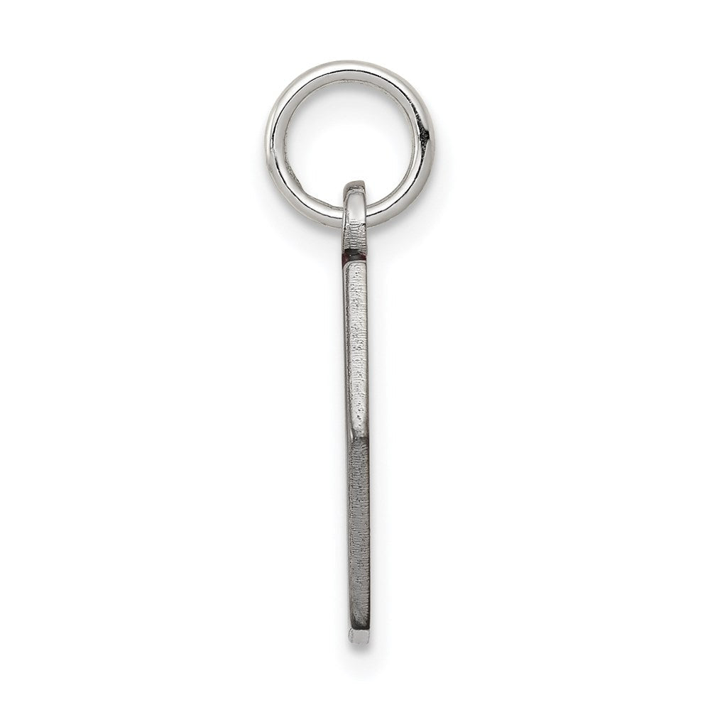 14 Karat Weißgold Anhänger mit rotem Emaille-Medizinschmuck-Symbol