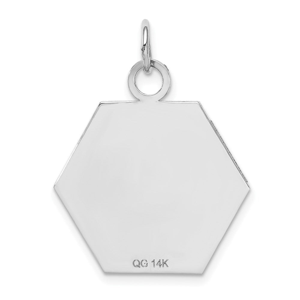14K Weißgold Anhänger mit rotem Emaille „Medizin"-Symbol