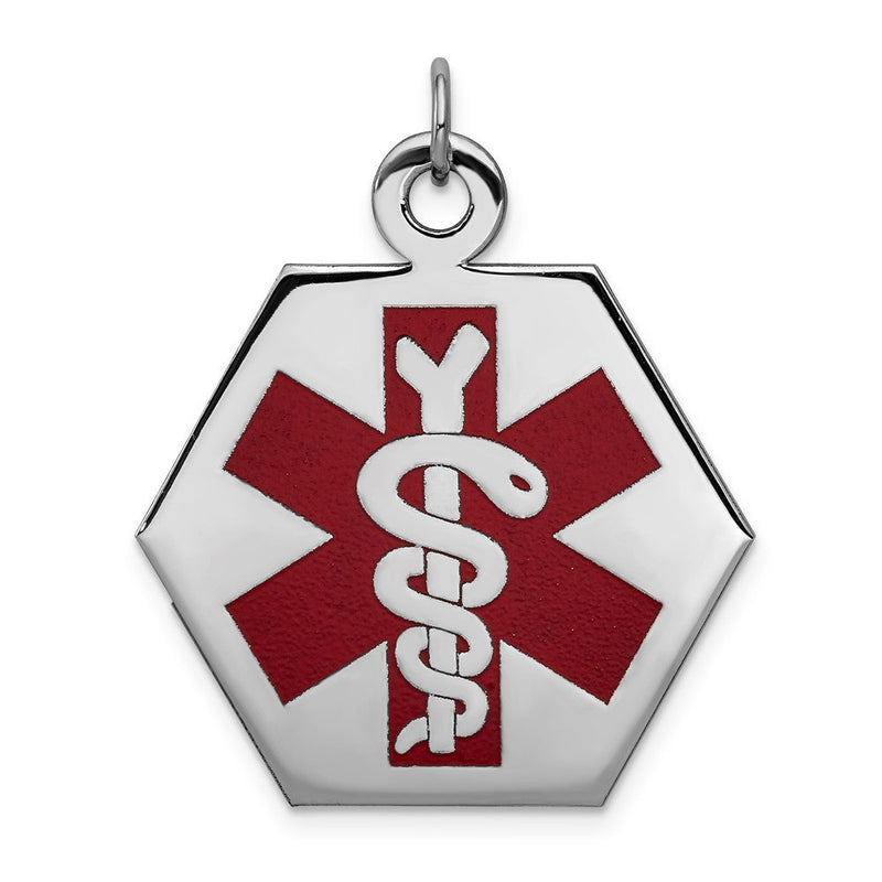 14K Weißgold Medizinschmuck-Anhänger
