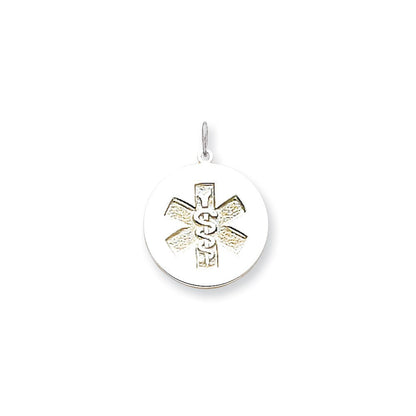 14K Weißgold Anhänger für medizinischen Schmuck, nicht emailliert