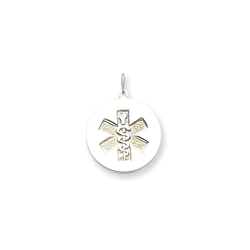 14K Weißgold Anhänger für medizinischen Schmuck, nicht emailliert