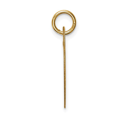 14K Gelbgold Mittel Gravierbar Herz Charm