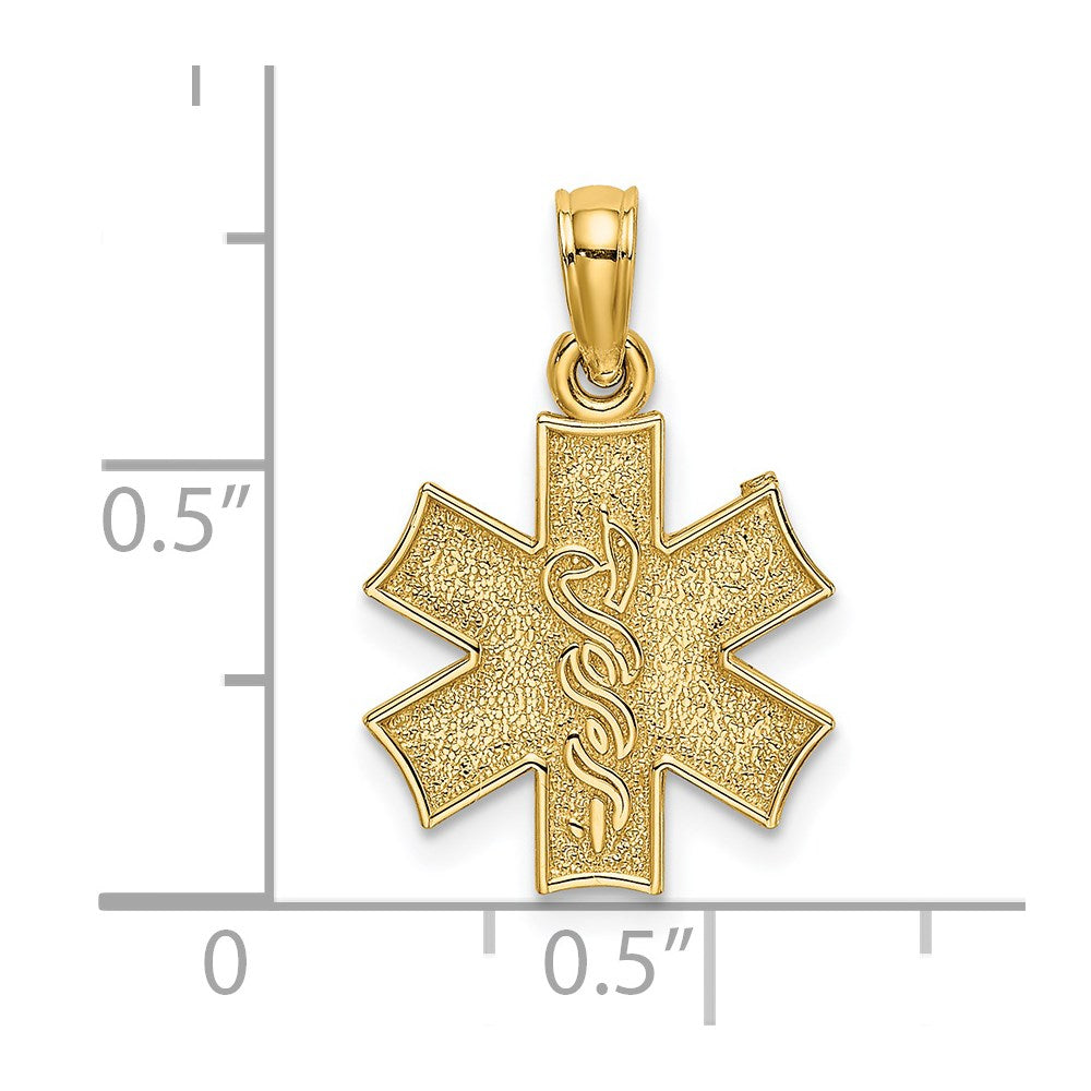 14K Gelbgold 14K Medizinisch Schmuck Symbol Charm