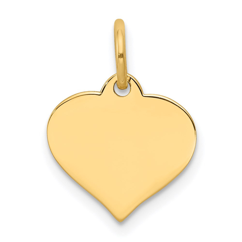 14K Gelbgold Herz Plättchen Charm