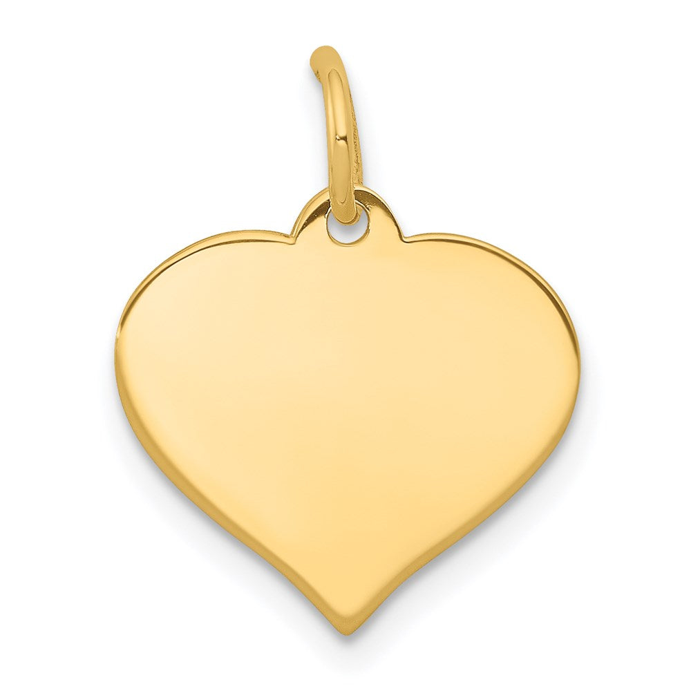 14K Gelbgold Herz Plättchen Charm