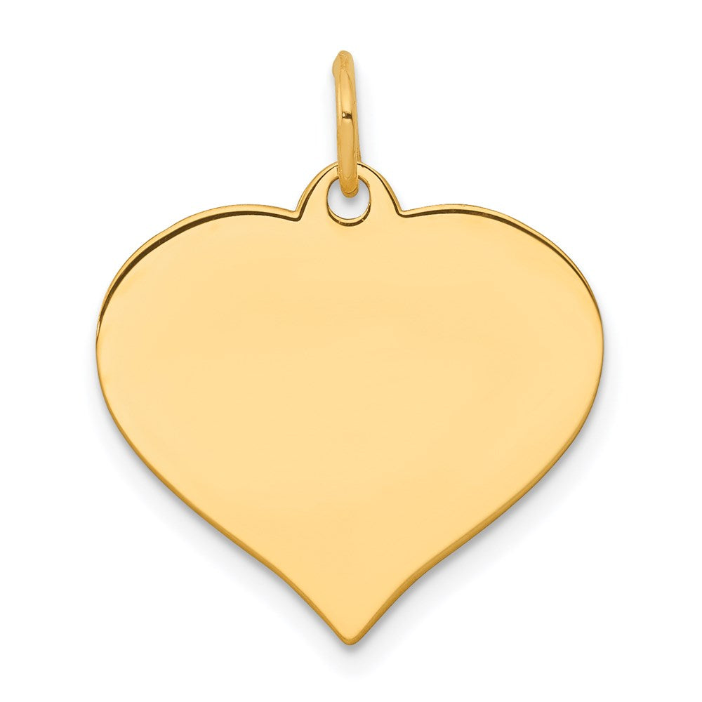 14K Gelbgold Herz Plättchen Charm