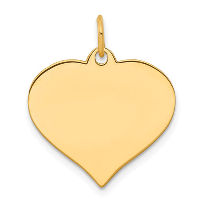 14K Gelbgold Herz Plättchen Charm