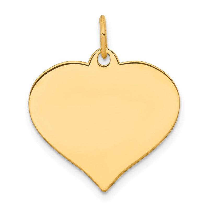 14K Gelbgold Herz Plättchen Charm