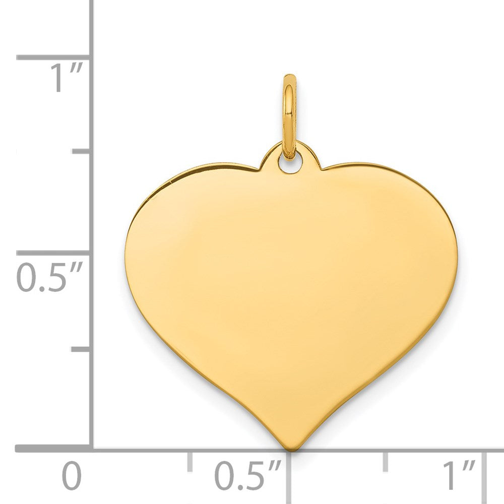 14K Gelbgold Herz Plättchen Charm