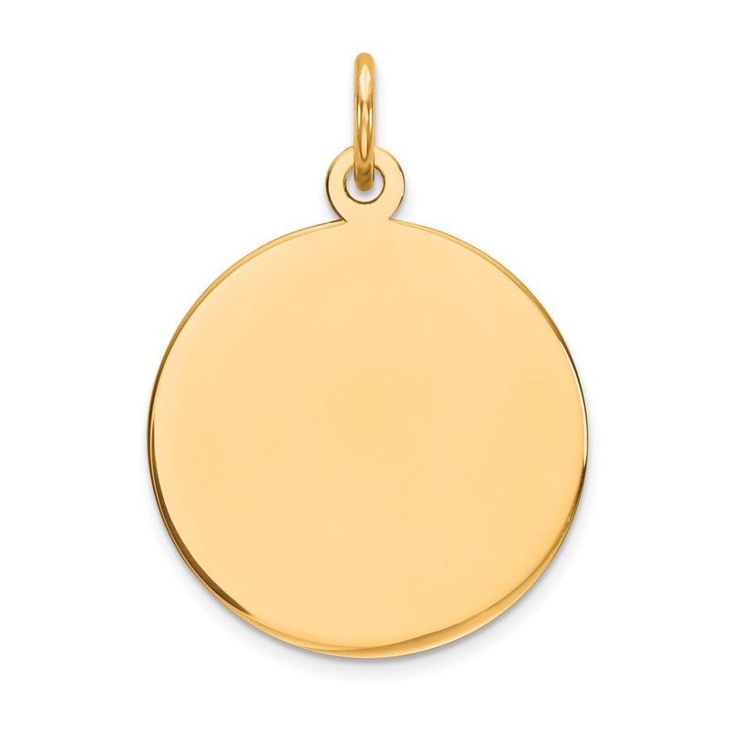 10K Gelbgold Rund Plättchen Charm