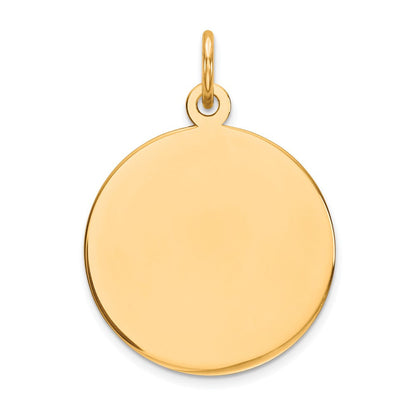 10K Gelbgold Rund Plättchen Charm