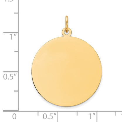 10K Gelbgold Rund Plättchen Charm