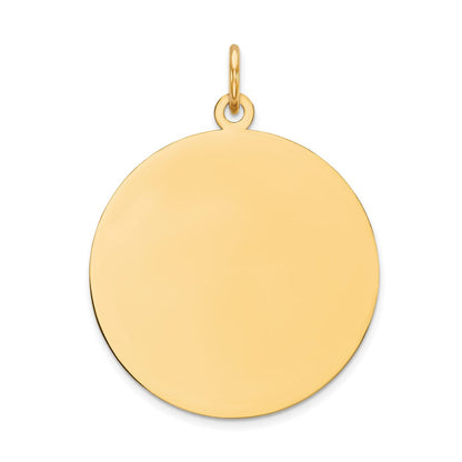 10K Gelbgold Rund Plättchen Charm