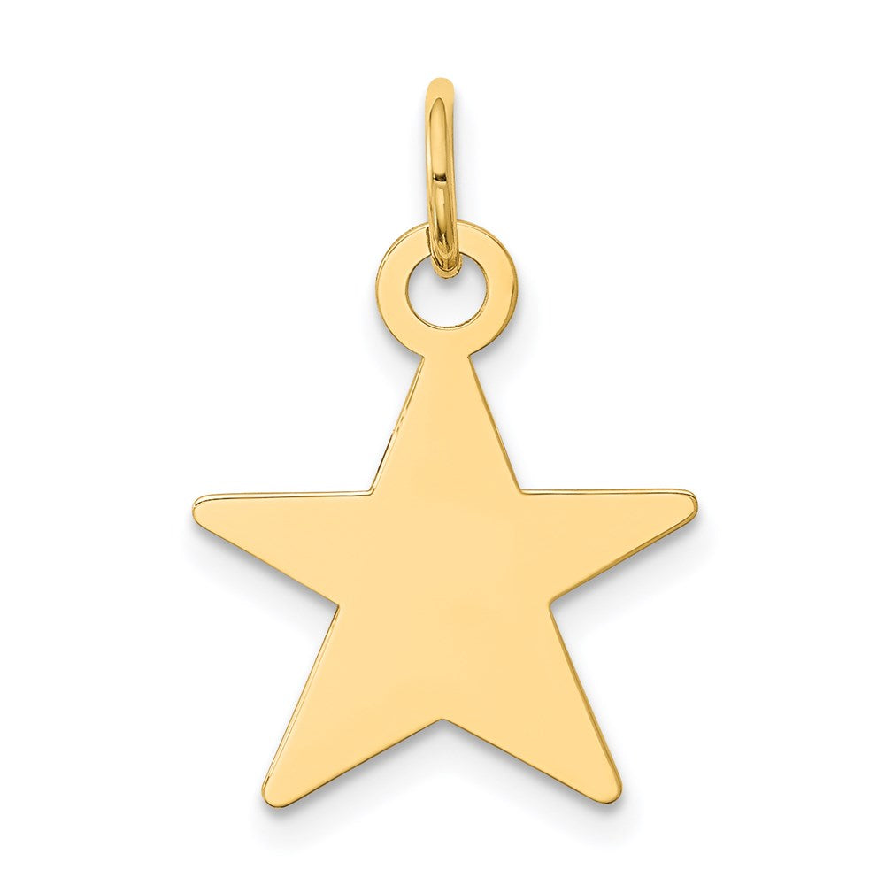 14K Gelbgold Stern Plättchen Charm