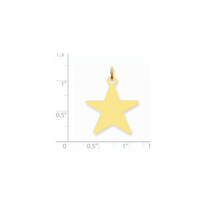 14K Gelbgold Stern-Scheiben-Charm