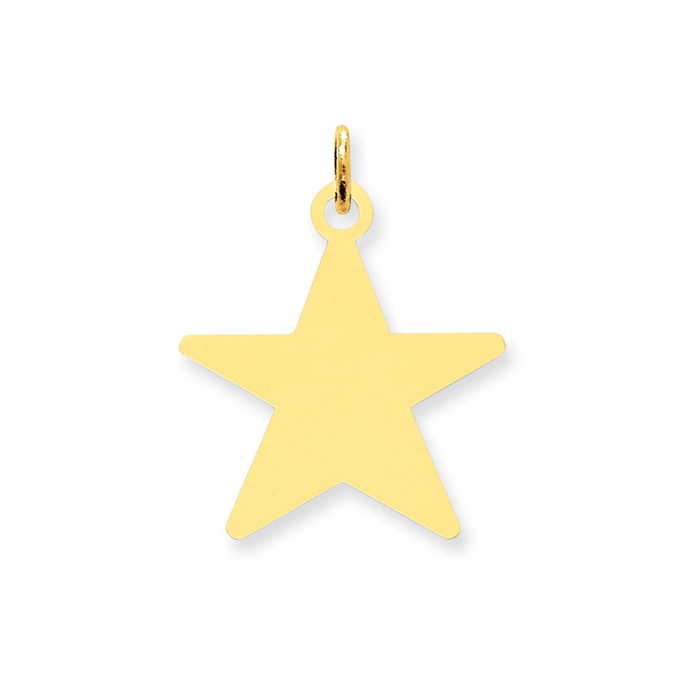 14K Gelbgold Stern-Scheiben-Charm