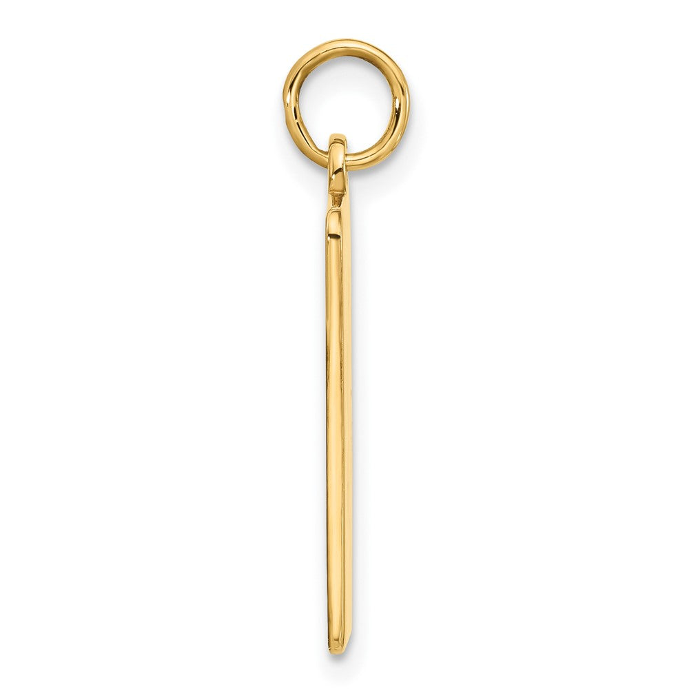 14K Gelbgold Medizinischer Schmuckanhänger mit roter Emaille