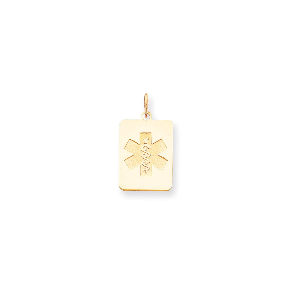 14K Gelbgold Medizinischer Schmuck-Anhänger, nicht emailliert