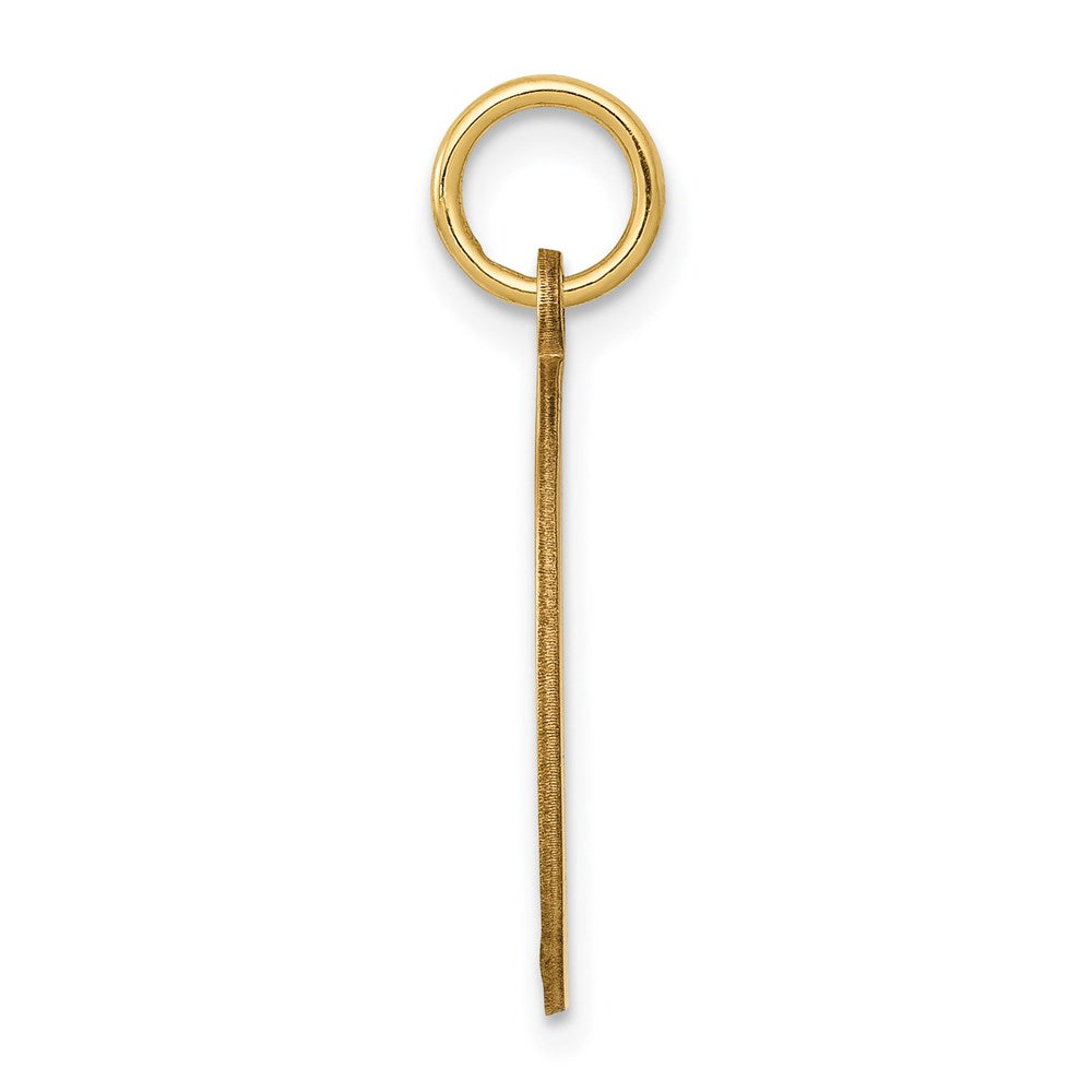 14 K Gelbgold mit Emaille, 0,027 Gauge, runder gravierbarer Scheiben-Charm