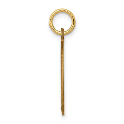 14 K Gelbgold mit Emaille, 0,027 Gauge, runder gravierbarer Scheiben-Charm