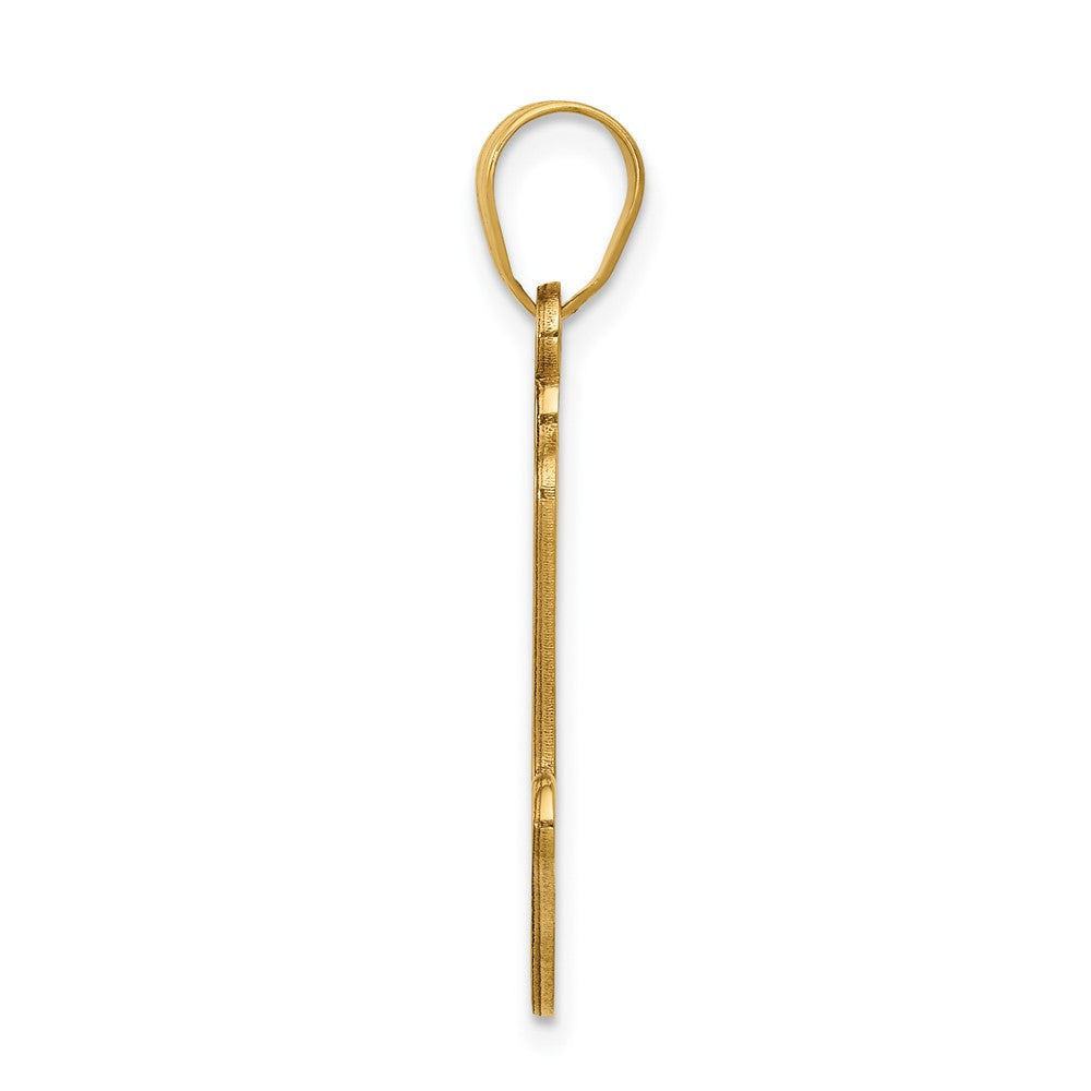 14K Gelbgold Emaille-Anhänger "Autismus-Handabdruck