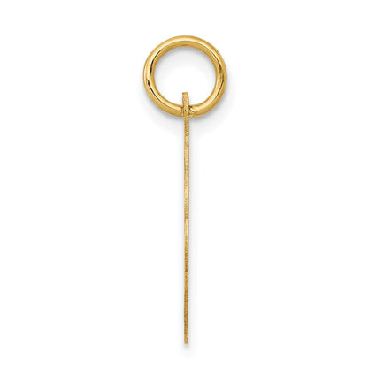 14K Gelbgold 14K Junge Kopf Auf.013 Stärke Gravierbar Gewellt Plättchen Charm