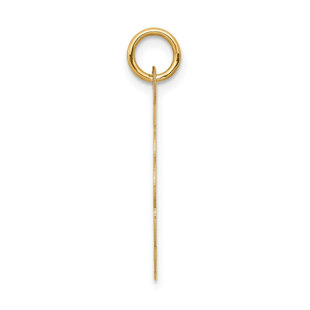 14K Gelbgold 14K Junge Kopf Auf.013 Stärke Gravierbar Gewellt Plättchen Charm