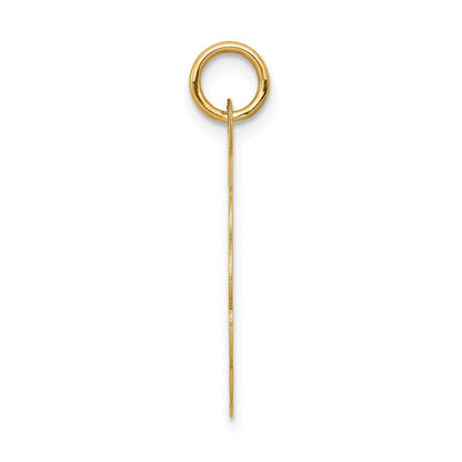 14K Gelbgold 14K Junge Kopf Auf.013 Stärke Gravierbar Gewellt Plättchen Charm