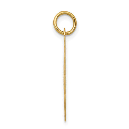 14K Gelbgold 14K Mädchen Kopf Auf.013 Stärke Gravierbar Gewellt Plättchen Charm