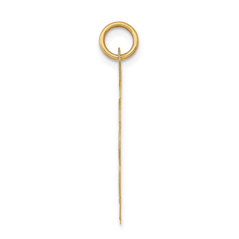 14K Gelbgold Jungenkopf auf 0,011 Gauge gravierbarer gewellter Scheiben-Charm