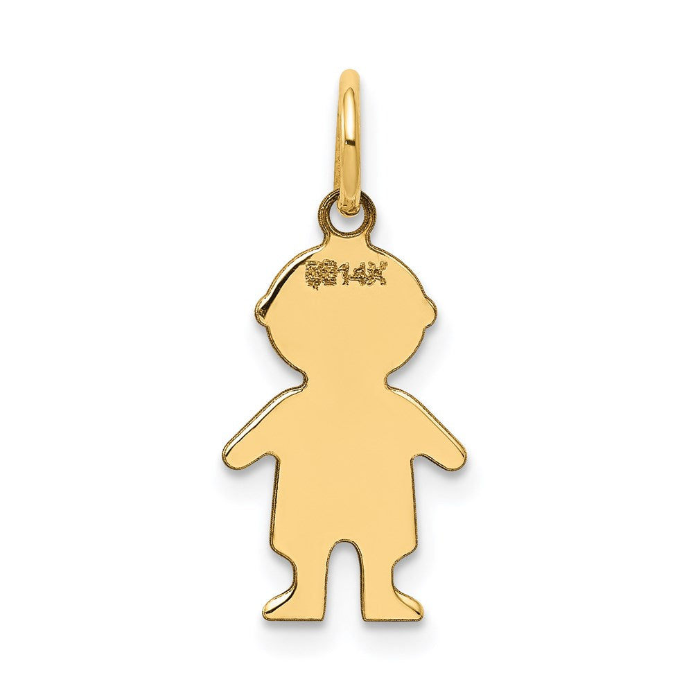 14K Gelbgold 14K.011 Depth Gravierbar Junge Charm