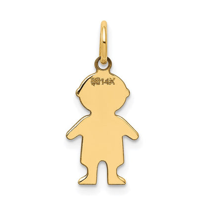 14K Gelbgold 14K.011 Depth Gravierbar Junge Charm