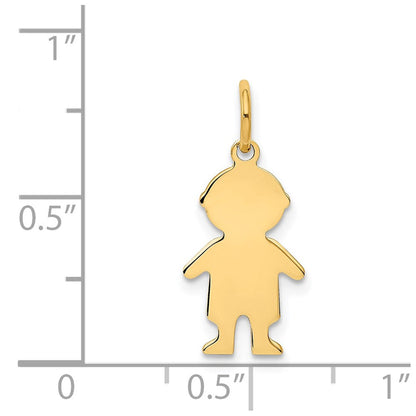 14K Gelbgold 14K.011 Depth Gravierbar Junge Charm