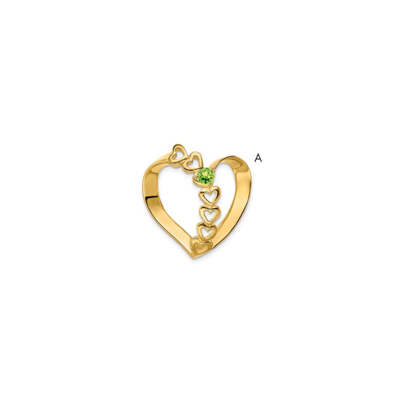 14K Gelbgold Familie Herz Anhänger