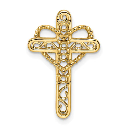 14K Echter 4-Stein-Mutterkreuz-Anhänger