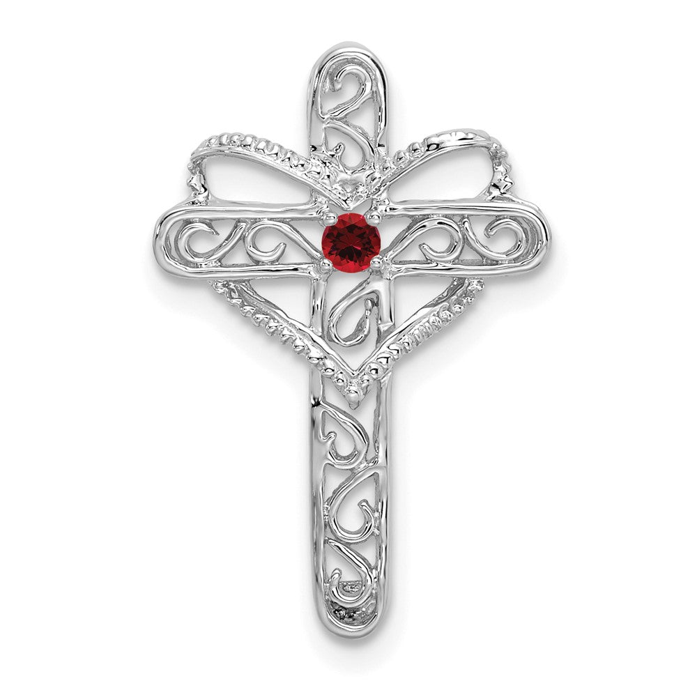 14K Weißgold Kreuz-Anhänger mit echten Mutter-Steinen** Alternative, präzisere Formulierung, falls „Genuine" sich auf das Material bezieht (Echtheit des Kreuzanhängers selbst): **14K Weißgold Kreuz-Anhänger, echt