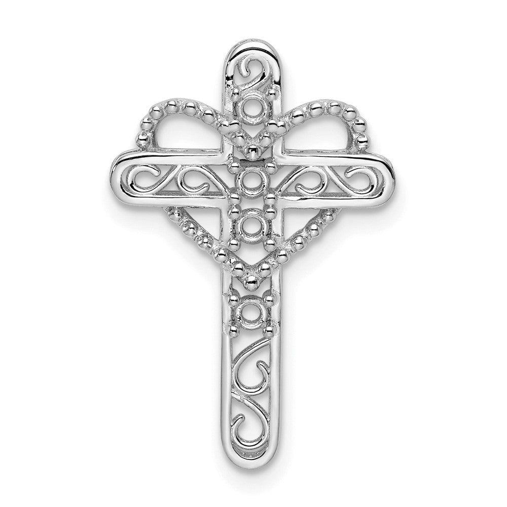 Echter Mutterkreuz-Anhänger aus 14K Weißgold