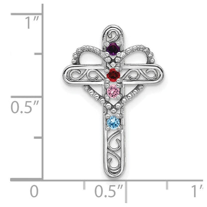 Echter Mutterkreuz-Anhänger aus 14K Weißgold