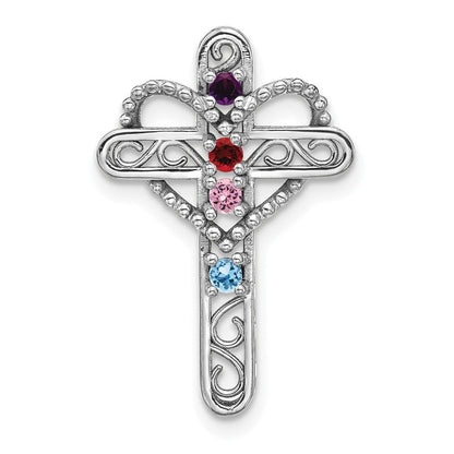 Echter Mutterkreuz-Anhänger aus 14K Weißgold