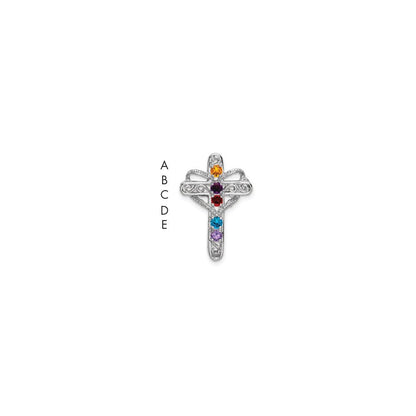 14K Weißgold Kreuz-Anhänger mit echter Mutterperle
