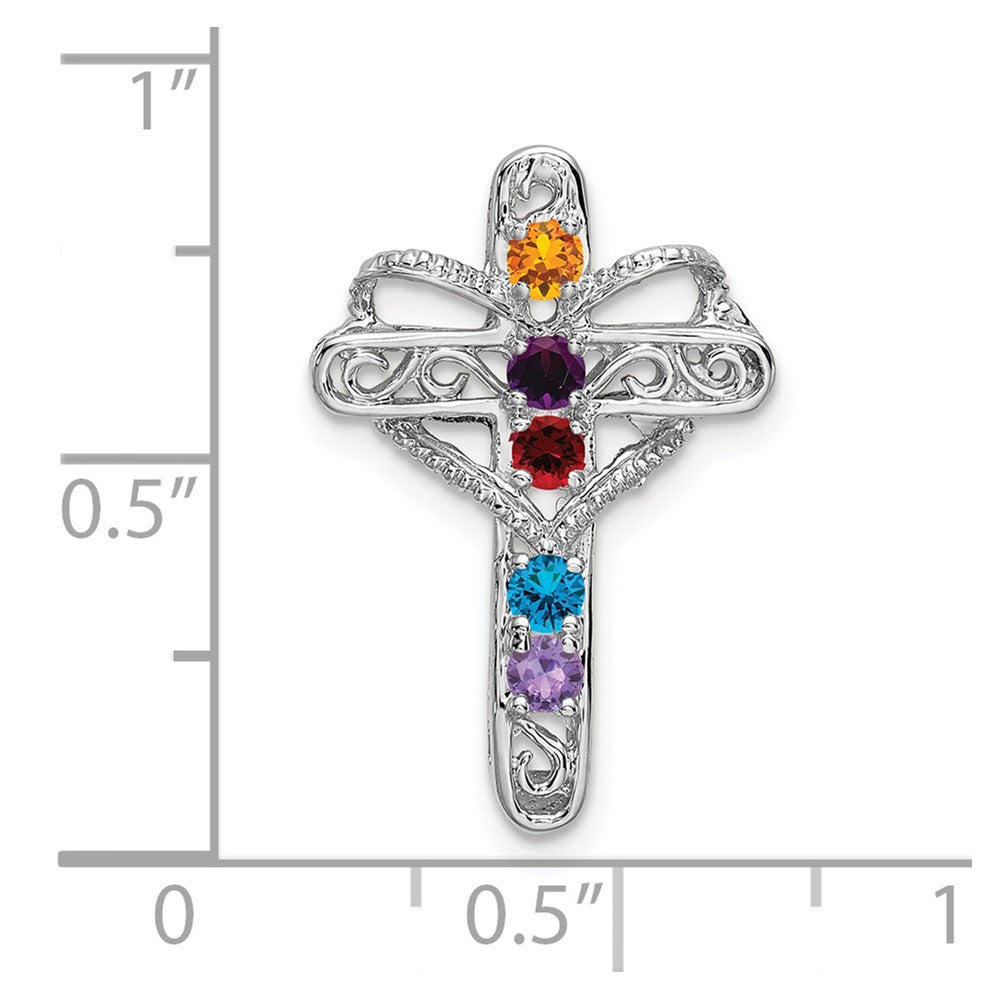 14K Weißgold Kreuz-Anhänger mit echter Mutterperle